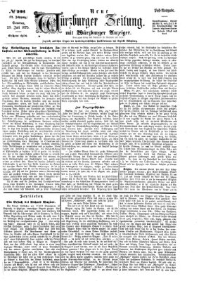 Neue Würzburger Zeitung Sonntag 25. Juli 1875