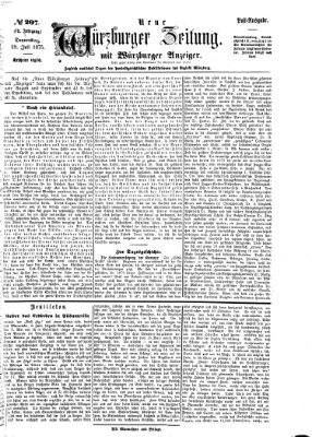 Neue Würzburger Zeitung Donnerstag 29. Juli 1875