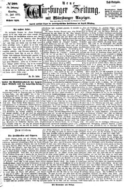 Neue Würzburger Zeitung Samstag 31. Juli 1875