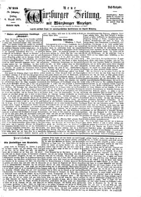 Neue Würzburger Zeitung Freitag 6. August 1875