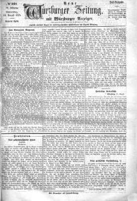 Neue Würzburger Zeitung Donnerstag 12. August 1875