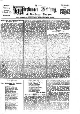 Neue Würzburger Zeitung Sonntag 15. August 1875