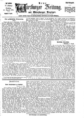 Neue Würzburger Zeitung Samstag 21. August 1875