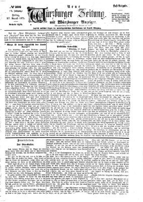 Neue Würzburger Zeitung Freitag 27. August 1875