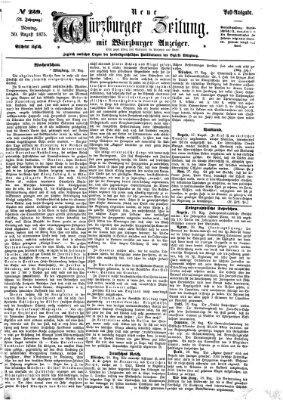 Neue Würzburger Zeitung Montag 30. August 1875