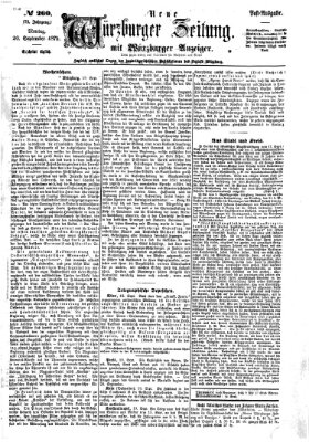 Neue Würzburger Zeitung Montag 20. September 1875