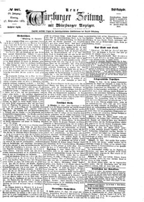 Neue Würzburger Zeitung Montag 27. September 1875