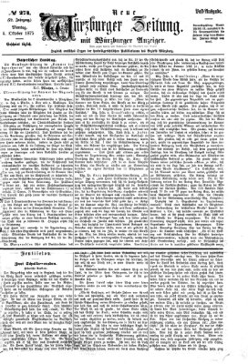 Neue Würzburger Zeitung Montag 4. Oktober 1875