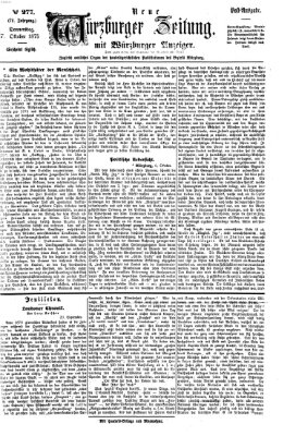 Neue Würzburger Zeitung Donnerstag 7. Oktober 1875