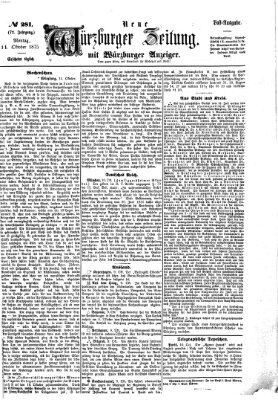 Neue Würzburger Zeitung Montag 11. Oktober 1875