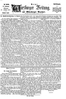 Neue Würzburger Zeitung Mittwoch 20. Oktober 1875