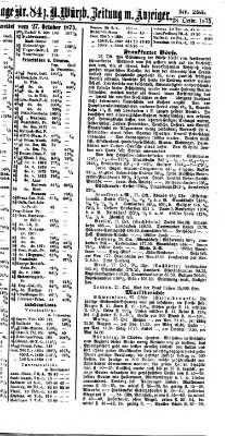 Neue Würzburger Zeitung Donnerstag 28. Oktober 1875