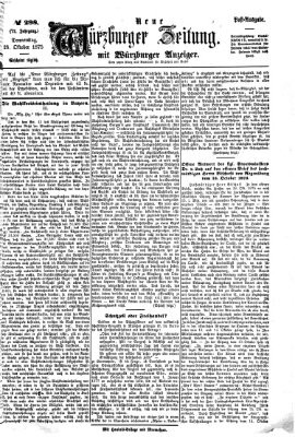 Neue Würzburger Zeitung Donnerstag 28. Oktober 1875