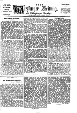 Neue Würzburger Zeitung Dienstag 2. November 1875