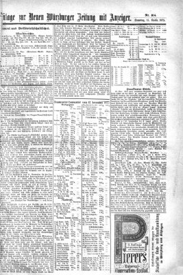 Neue Würzburger Zeitung Samstag 13. November 1875