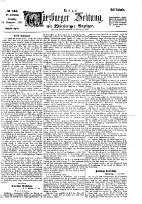 Neue Würzburger Zeitung Sonntag 14. November 1875