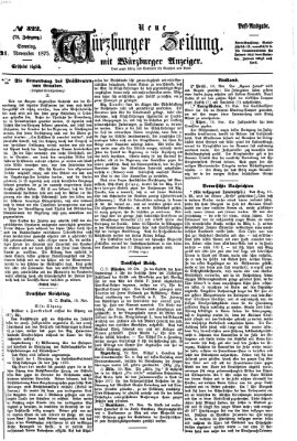 Neue Würzburger Zeitung Sonntag 21. November 1875