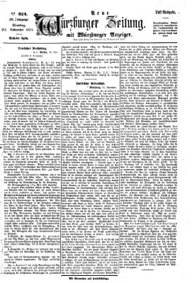 Neue Würzburger Zeitung Dienstag 23. November 1875