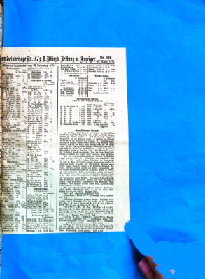 Neue Würzburger Zeitung Dienstag 30. November 1875