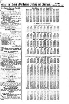 Neue Würzburger Zeitung Samstag 18. Dezember 1875