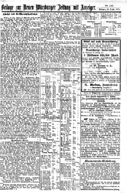 Neue Würzburger Zeitung Mittwoch 29. Dezember 1875