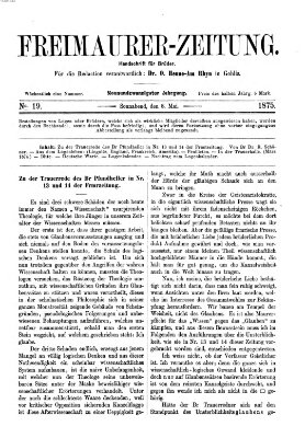 Freimaurer-Zeitung Samstag 8. Mai 1875