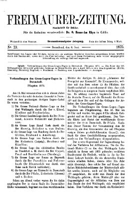 Freimaurer-Zeitung Sonntag 6. Juni 1875