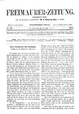 Freimaurer-Zeitung Samstag 17. Juli 1875