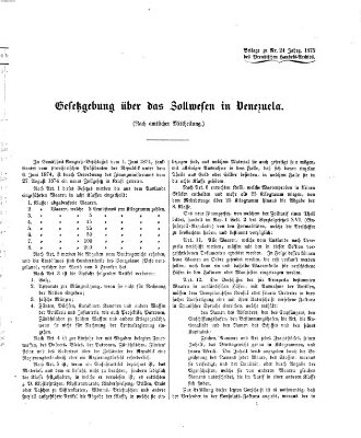 Preußisches Handels-Archiv Freitag 11. Juni 1875