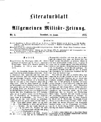 Allgemeine Militär-Zeitung Mittwoch 20. Januar 1875