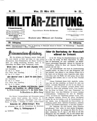 Militär-Zeitung Dienstag 23. März 1875