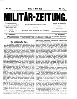 Militär-Zeitung Samstag 1. Mai 1875