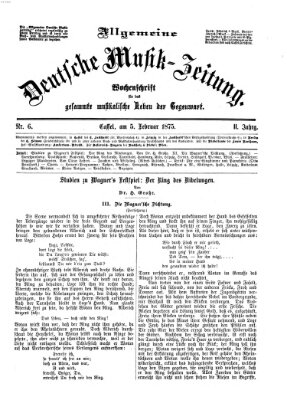 Allgemeine deutsche Musikzeitung Freitag 5. Februar 1875