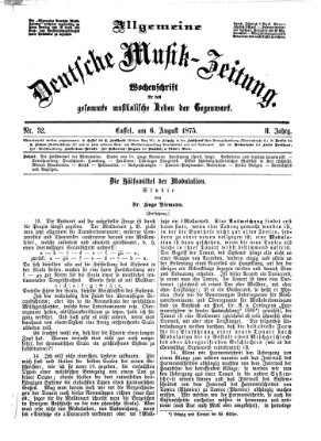 Allgemeine deutsche Musikzeitung Freitag 6. August 1875