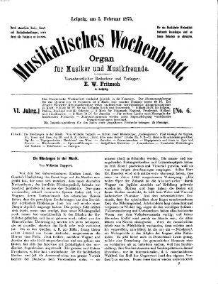 Musikalisches Wochenblatt Freitag 5. Februar 1875