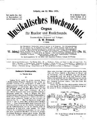 Musikalisches Wochenblatt Freitag 12. März 1875