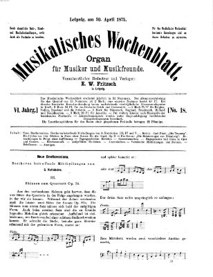 Musikalisches Wochenblatt Freitag 30. April 1875