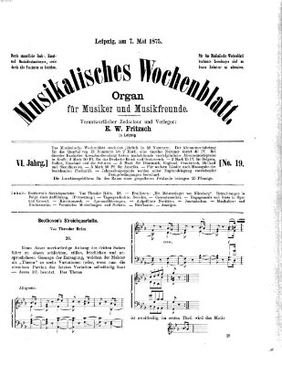 Musikalisches Wochenblatt Freitag 7. Mai 1875