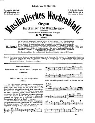 Musikalisches Wochenblatt Freitag 21. Mai 1875