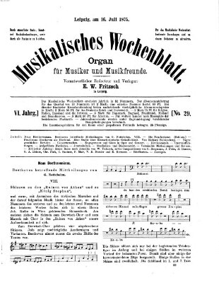 Musikalisches Wochenblatt Freitag 16. Juli 1875