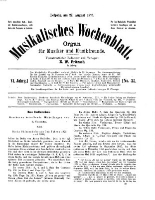 Musikalisches Wochenblatt Freitag 27. August 1875