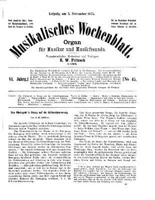 Musikalisches Wochenblatt Freitag 5. November 1875