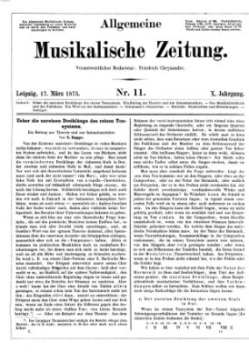 Allgemeine musikalische Zeitung Mittwoch 17. März 1875