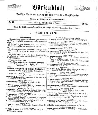 Börsenblatt für den deutschen Buchhandel Dienstag 5. Januar 1875