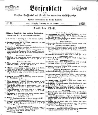 Börsenblatt für den deutschen Buchhandel Dienstag 26. Januar 1875