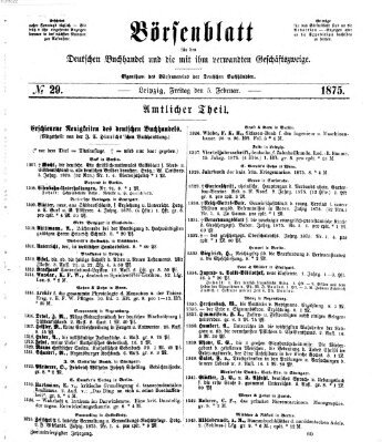 Börsenblatt für den deutschen Buchhandel Freitag 5. Februar 1875