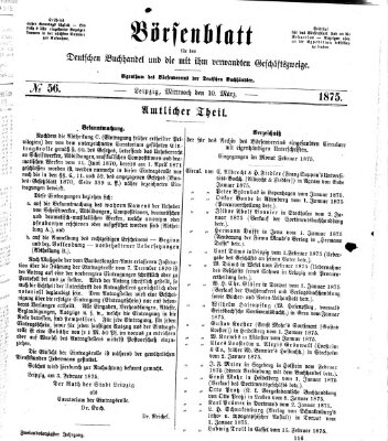 Börsenblatt für den deutschen Buchhandel Mittwoch 10. März 1875