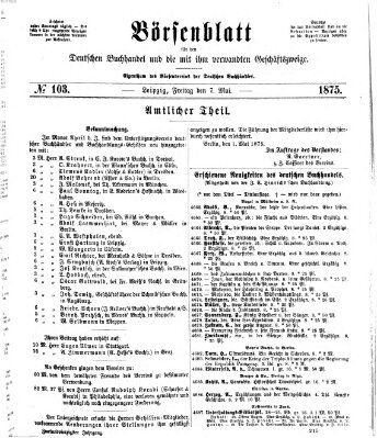 Börsenblatt für den deutschen Buchhandel Freitag 7. Mai 1875