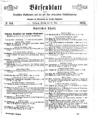 Börsenblatt für den deutschen Buchhandel Freitag 21. Mai 1875