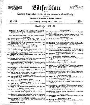 Börsenblatt für den deutschen Buchhandel Montag 14. Juni 1875